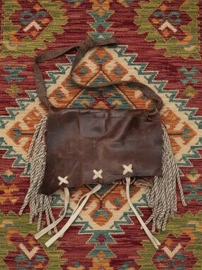 Keep It Gypsy Handcrafted Brown Leather Fringe Crossbody Bag - Boho Style